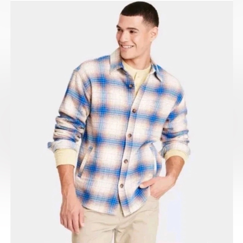💟Men's Heavyweight Flannel Long Sleeve Button-Down Shirt - Goodfellow & Co
